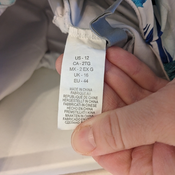 La Blanca Tummy Control Off Shoulder One Piece Floral Swim Suit Size 12 - Picture 10 of 13